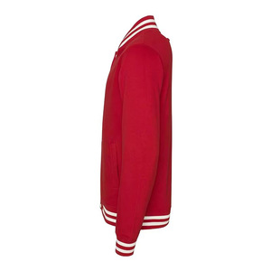 Veste universitaire rouge et blanche pour homme, en coton mélangé de qualité supérieure, veste de style Letterman, boutons pression, vêtements d'extérieur personnalisés OEM - Product Image 2