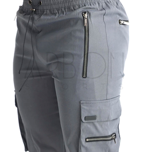 Pantalon cargo en coton léger de couleur grise, de qualité supérieure, au design unique, facile à porter, avec le dernier service OEM ODM. - Product Image 4