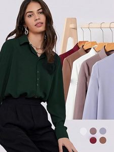 Chemise crop top oversize pour femme, confortable, style coréen, boutonnée - Product Image 2