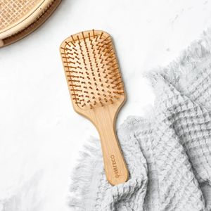 Cepillo de Pelo de Bambú Natural, Cepillo de Madera para Desenredar el Cabello, Cepillo para Masaje del Cuero Cabelludo, Cepillo para el Cuidado del Cabello para Mujeres y Hombres, OEM ODM - Product Image 6