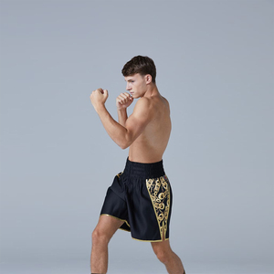 Pantalones Cortos de Boxeo de Satén, Pantalones Cortos de Entrenamiento Profesionales, Fabricante de Ropa Deportiva, Pantalones Cortos de Muay Thai - Product Image 5