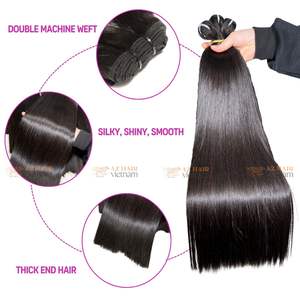 Extensions de cheveux naturels bruts 100% Remy, qualité supérieure, cuticules alignées, super double drawn, lisses comme des baguettes, toutes couleurs - Product Image 6