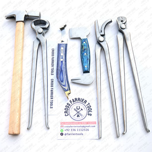 Ensemble d'instruments vétérinaires réutilisables à poignée ergonomique pour le soin des sabots du maréchal-ferrant comprend une râpe à marteau pour selle - Product Image 4