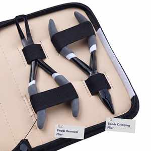 Kit d'outils pour extensions capillaires en acier inoxydable de qualité chirurgicale, comprenant pince à micro-perles, crochet de tirage et applicateur à boucle de fil, pour salon - Product Image 4