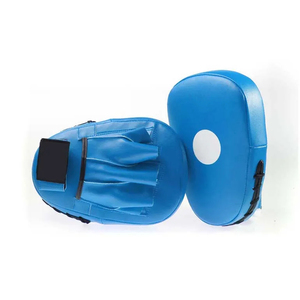 Martial Arts Training Gear Red Faux Leather <b>Focus</b> Mitts With Velcro Closure For Martial Arts Sparring And Training - Product Image 3