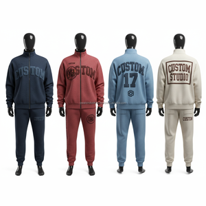 Conjunto Deportivo Personalizado Azul Claro con Cremallera Completa, Pantalones Jogger de Manga Larga para Hombre, Ropa Deportiva Casual Transpirable para Primavera, OEM - Product Image 4