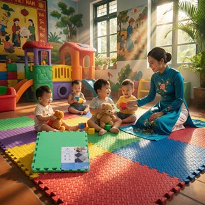 Tapete de Seguridad de Espuma EVA de 60x60cm x 10mm – Tapete de Juego Suave Encastrable para Jardín de Niños y Área de Juegos Infantiles - Product Image 1