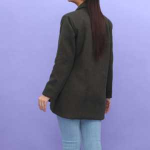 เสื้อโค้ทผ้าวูลสีเทาของผู้หญิง PW4328ทำจากผ้าวูลคุณภาพสูง & ผสม - Product Image 1