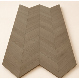 Parquet en chêne massif à chevrons, 15 mm, 5 pouces, rainuré et langueté, couleur gris argenté - Product Image 5