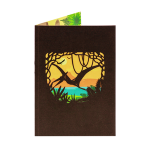 Tarjeta de regalo de papel emergente Pteranodon hecha a mano para eventos especiales Tarjeta de felicitación 3D de recuerdo impresa UV - Product Image 3