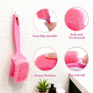 Cepillo de nailon rosa para alfombras, cepillos suaves que no rayan para lavado de coches, para limpiar asientos de cuero para coches - Product Image 3