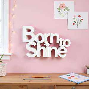 Artículo Decorativo de Mesa con Diseño Motivacional y Estético, para el Hogar, Estudio u Oficina, Color Blanco Pintado - Product Image 1