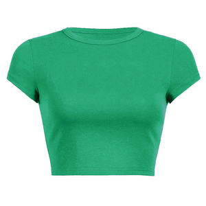 Camiseta Corta para Mujer, Ropa de Moda de Algodón Personalizada, Suministro Directo de Fábrica al por Mayor - Product Image 3