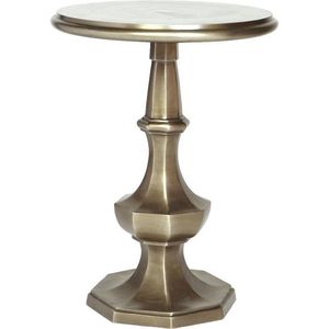 Table d'appoint minimaliste en métal finition or, élément décoratif élégant conçu pour salon, chambre, bureau et hôtel contemporains. - Product Image 4