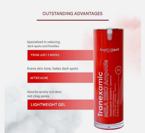 แอมพูลแอนเจิลส์ ลิควิด ทรานเน็กซามิก แอซิด 3% เมลา ซีโร่ ช่วยปรับสีผิวให้กระจ่างใส ลดเลือนจุดด่างดำ ฝ้า กระ รอยดำจากสิว ปรับสีผิวให้สม่ำเสมอ เผยผิวเปล่งประกาย - Product Image 1