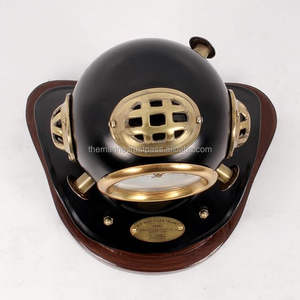 Nautical <b>Vintage</b> Divers Helmet Marine Diving Helmet With <b>Clock</b> Decor Collection - Product Image 2