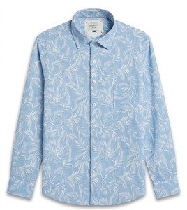Chemise décontractée pour homme Enovate à imprimé floral 100% coton ODM à manches longues, double boutonnage, col rabattu, respirante en popeline pour l'été - Product Image 2
