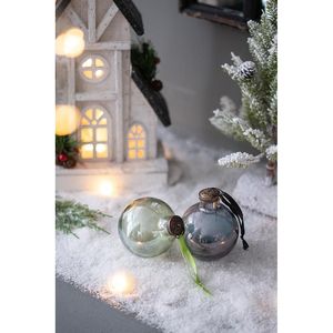 Set di 12 sfere a collo lungo 3 \ "X 3 \" X 4 \ "palline appese Decorative in vetro per albero di natale e decorazioni per feste - Product Image 4