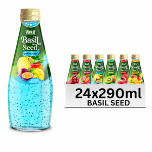 เครื่องดื่มเมล็ดโหระพาผสม290มล. เมล็ดเจียปราศจากน้ำตาลจากเวียดนามราคาโรงงานที่ดีที่สุดสำหรับตัวอย่างฟรี - Product Image 1