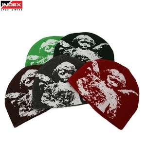 Premium Quality USA streetwear beanie custom design knit <b>cap</b> <b>winter</b> warm hat black red logo beanie fashion style - Product Image 1