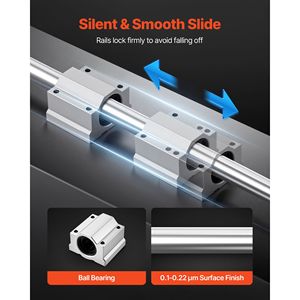 Kit Guida Lineare SFC25 2 Pezzi 1000mm (39.4 pollici) con 4 Blocchi di Scorrimento a Cuscinetto per CNC Fai da Te Incisione Mac Core - Product Image 4