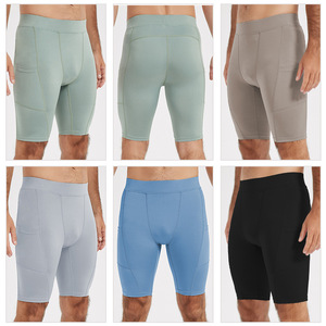 Shorts de sport pour hommes à séchage rapide, taille élastique, mi-haute, pour l'entraînement en salle de sport et la course estivale, shorts de compression – Vente chaude - Product Image 5