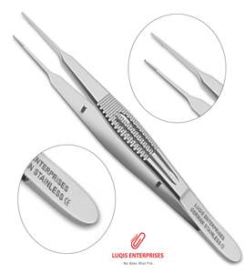 Pinces de Castroviejo à mâchoires diamantées simples et délicates, instrument médical chirurgical pour microchirurgie - Product Image 1