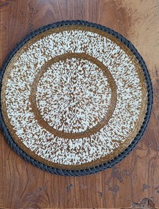 Large <b>Beaded</b> table <b>placemats</b> Beautiful for a modern home - Product Image 2