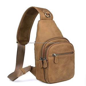 FULL GRAIN GENUINE LEATHER CROSSBODY BAG <b>CHEST</b> BAG USED <b>for</b> WORK and TRAVEL IN THREE DISTINCTIVE COLORS - Product Image 3