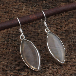 Boucles d'oreilles pendantes en fluorite marquise naturelle en gros, en argent sterling 925, bijoux de luxe pour femmes, cadeau de mariage ou de fête, directement de l'usine - Product Image 2