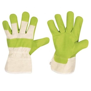 Guantes de trabajo de cuero 707 de alta calidad, guanteletes de construcción antideslizantes anticortes antiimpactos para protección de manos - Product Image 1