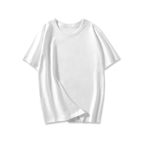 Wholesale 200gsm Knitted O-Neck <b>Back</b> Logo <b>Drop</b> Shoulder Formal Blank Tee Heavyweight Regular Fit 100% Cotton Breathable Letter - Product Image 2