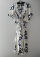 Robe Kaftan pour femmes en coton 100% avec dentelle florale imprimée, longueur genou, manches 3/4 - Douce, respirante, confortable, style vintage, lavable