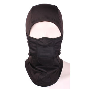 Balaclava unisexe noire personnalisée en polyester respirant et imperméable avec impression numérique, masque tactique pour le ski, les sports et le cyclisme - Product Image 1