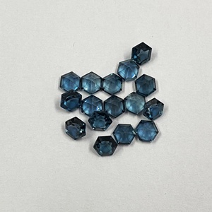 7mm Natural London <b>Blue</b> <b>Topaz</b> Faceted Hexagon Cut Loose Gemstone At Factory Price <b>Topaz</b> Manufacturer Fast Shipping From India - Product Image 1