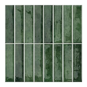 Kit di Piastrelle Adesive 3D Vintage Verde Scuro 12x12 Pollici, 10 Pezzi, Piastrelle Autoadesive Resistenti al Calore - Product Image 3