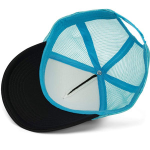 Gorra Trucker Unisex Negra y Verde Azulado, Malla de 6 Paneles, Ajustable, Casual, para Primavera/Verano - Product Image 5
