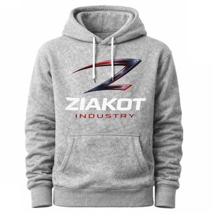 Sweat-shirts à capuche pour hommes, streetwear, qualité supérieure, 100% coton, pull-over, denim, impression en relief, gris déchiré - Product Image 1