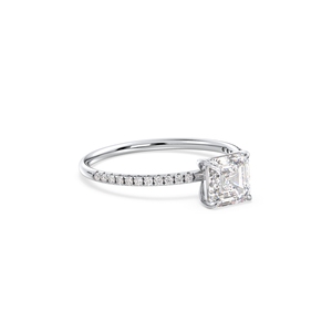 REYES Exquisite Asscher Cut 1.23 Carat Moissanite Solitaire Engagement Ring GRA Certified 925 Sterling Silver Wholesale Jewelry - Product Image 3