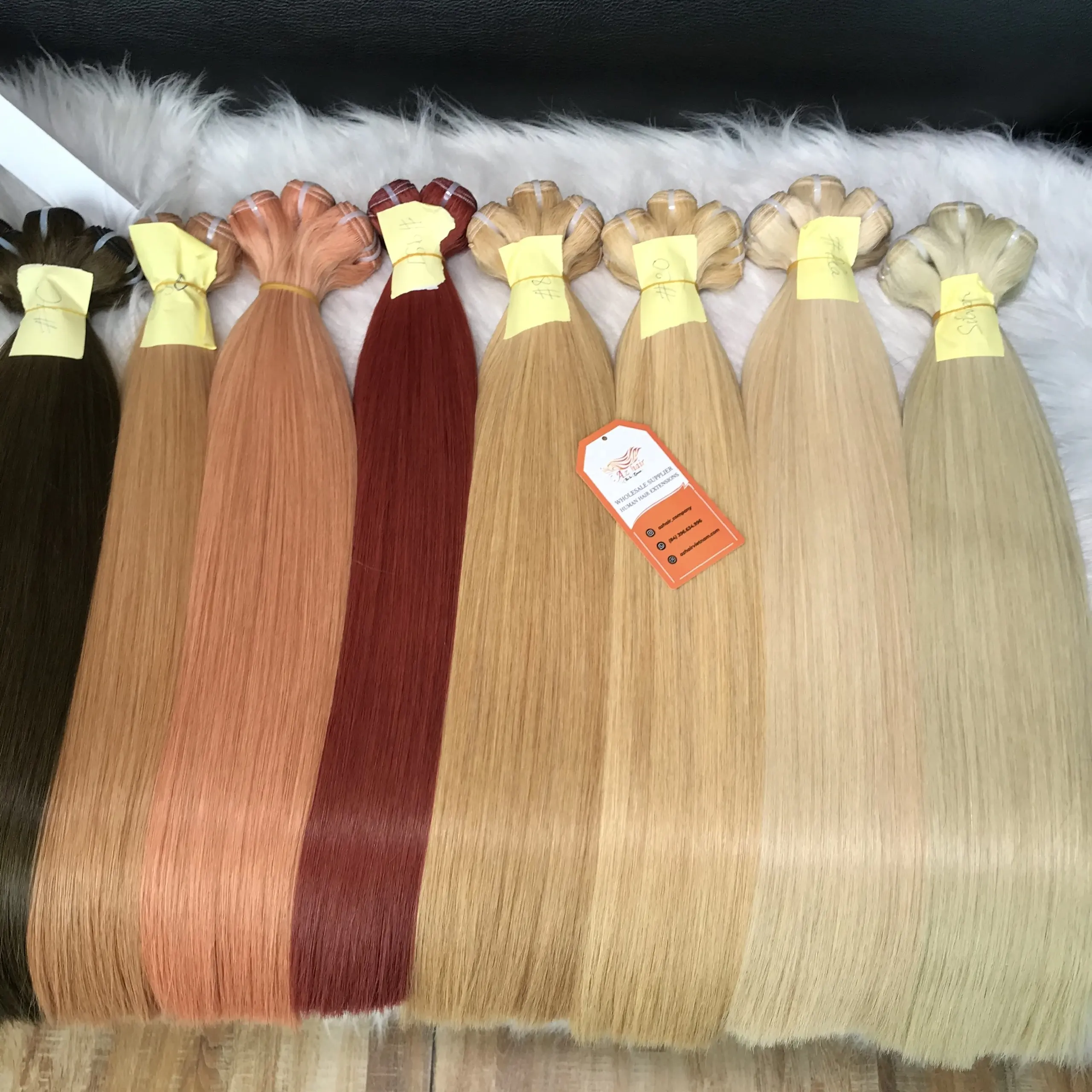 Groothandel Vietnamese Verkoper Gekleurde Inslag Hair Extensions Haarweefbundels Verzending Wereldwijd 100 Gram/Bundel