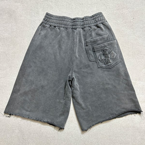 Shorts pour homme Observvex, noirs, style streetwear, avec cordon de serrage, poches, respirants, tricotés, taille mi-haute, 100% coton, écologiques - Product Image 4