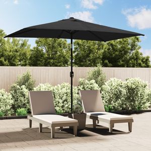 Parasol de jardín antracita con sombrillas y bases de patio de poste de metal de 118,1 "x 78,7" - Product Image 1