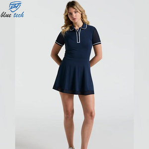 Conjunto Deportivo de Falda de Tenis Transpirable para Mujer con Logotipo Personalizado, Top Corto de Manga Corta y Falda Plisada de Cintura Alta - Product Image 1