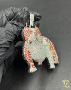 High Shine Animal Pendant Crafted in 925 Sterling Silver with Moissanite Diamonds - Product Image 5