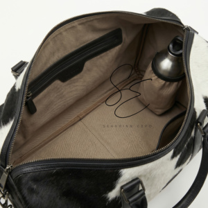 Bolsa de Viaje de Cuero Auténtico, Bolsa de Lona de Cuero Vacuno Unisex, Bolsa de Equipaje de Cuero Vacuno Personalizada, Bolsas de Fin de Semana Grandes - Product Image 6