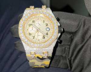 Montre en quartz de luxe la plus vendue avec cadran en verre et diamants Moissanite pour la mode urbaine, les voyages et les soirées mondaines – Excellent prix - Product Image 1