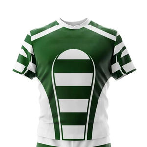 Maillot de rugby en polyester recyclé durable, vêtements de sport écologiques personnalisés, uniformes de rugby, gestion de l'humidité, vêtements d'entraînement d'équipe - Product Image 2