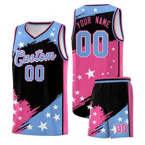 Ensemble de maillots de basket-ball Tofen Sports, col en V, sans manches, impression sublimée, maille respirante, unisexe, adulte, toutes saisons, 180g, 00 étoiles - Product Image 1