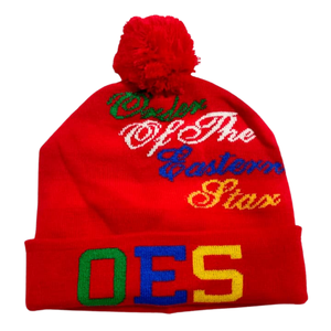 Gorro de Punto Jacquard Ecológico con Bordado Masónico Prince Hall, Gorro de Invierno Tejido a Mano de Poliéster/Algodón con Patrón de Letras, Estilo Casual - Product Image 3