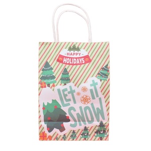 Bolsa de regalo de papel de Navidad-Bolsa de embalaje Kraft reutilizable para regalos de Navidad, venta al por menor y regalos promocionales-(estilo 03) - Product Image 2